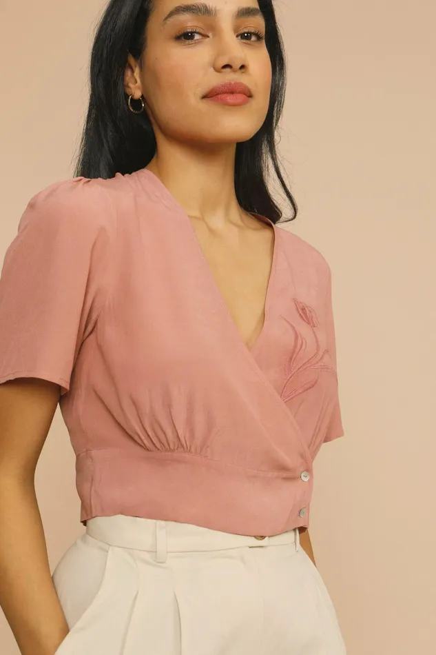 SARAH Top Pink Women Rouje Blouses and Tops