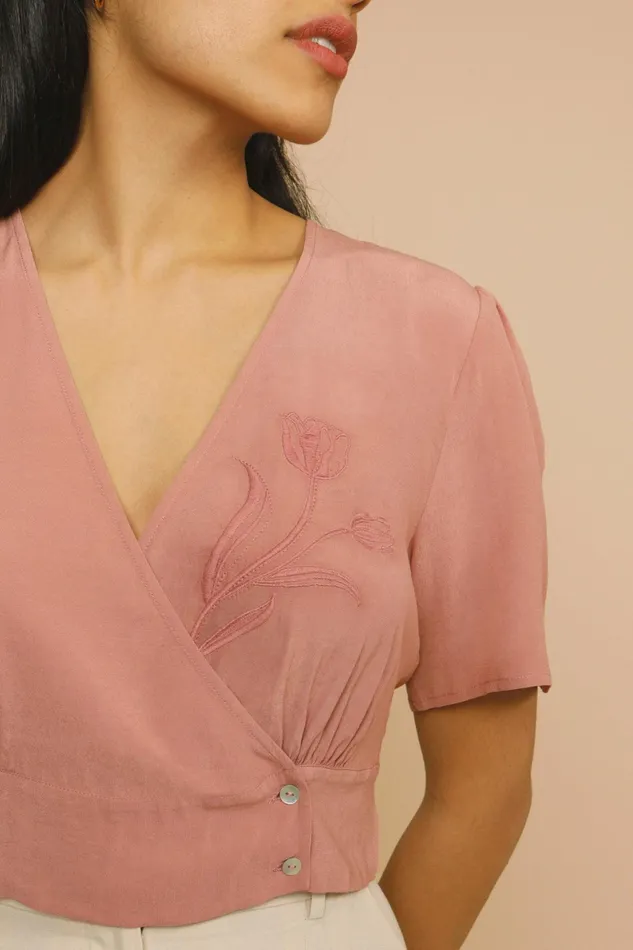 SARAH Top Pink Women Rouje Blouses and Tops