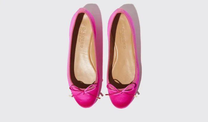 Scarosso Ballerinas Carla Fucsia Seta Fuchsia 8211 Silk 8211 Women