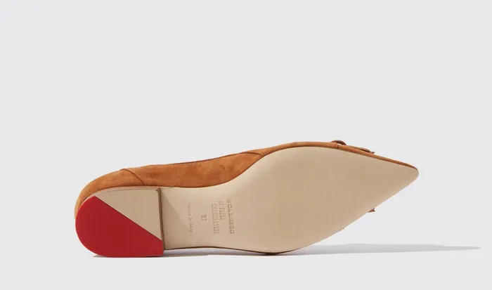 Scarosso Ballerinas Sunflower Brown 8211 Suede 8211 Women