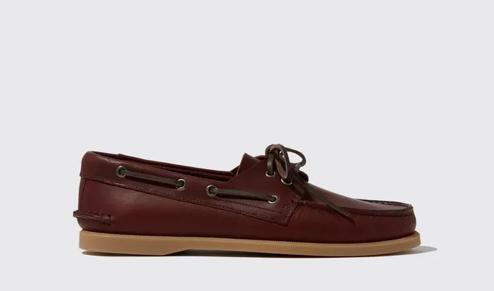 Scarosso Boat Shoes Jude Burgundy Burgundy 8211 Calf 8211 Men