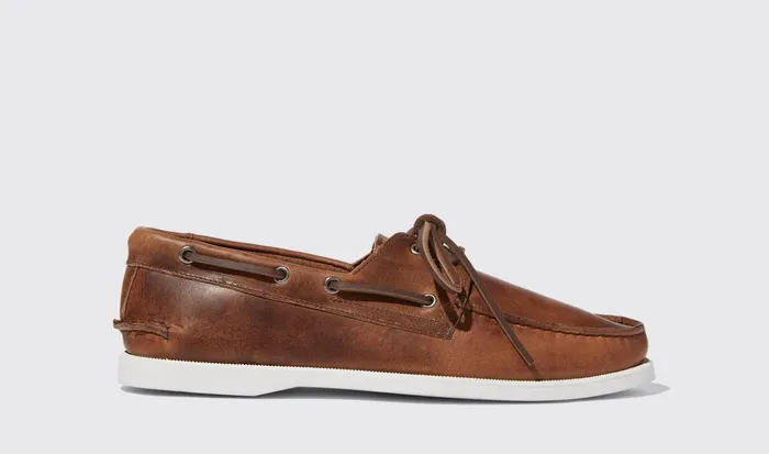 Scarosso Boat Shoes Orlando Cigar Cigar 8211 Calf 8211 Men