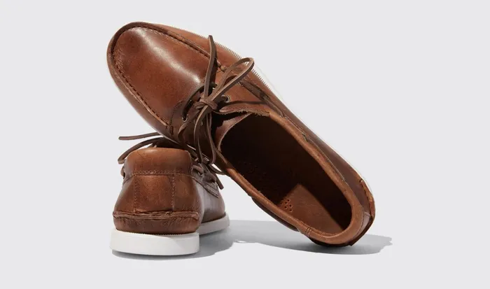 Scarosso Boat Shoes Orlando Cigar Cigar 8211 Calf 8211 Men