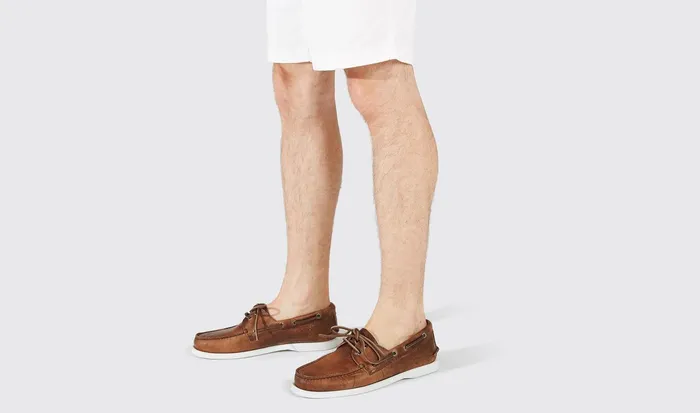 Scarosso Boat Shoes Orlando Cigar Cigar 8211 Calf 8211 Men