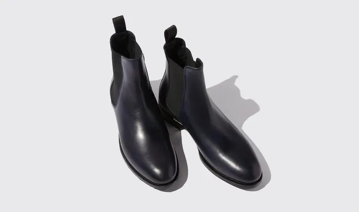 Scarosso Chelsea Boots Elena Blu Blue 8211 Calf 8211 Women
