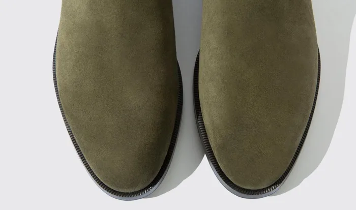 Scarosso Chelsea Boots Elena Foresta Dark Green 8211 Suede 8211 Women