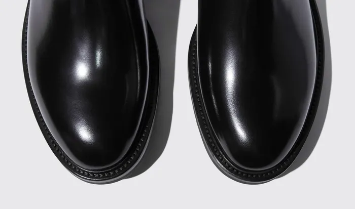 Scarosso Chelsea Boots Eric Black Bright Black 8211 Brushed Calf 8211 Men