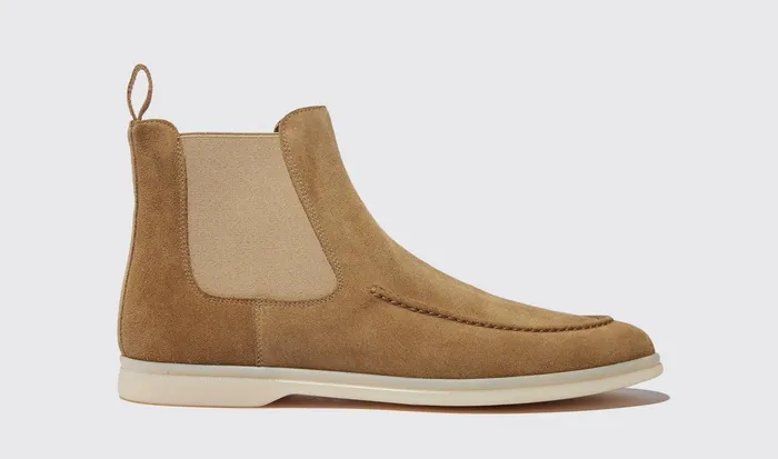Scarosso Chelsea Boots Eugenio Beige Scamosciato Beige 8211 Suede Leather 8211 Men