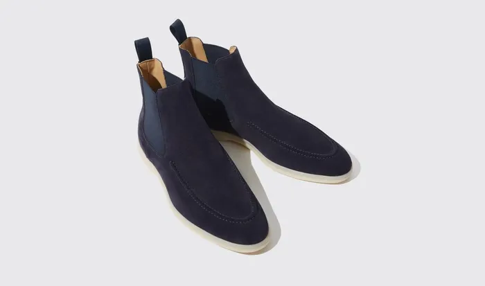 Scarosso Chelsea Boots Eugenio Blu Scamosciato Blue 8211 Suede 8211 Men