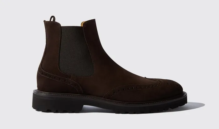 Scarosso Chelsea Boots Keith Brown Suede Brown Suede 8211 Men