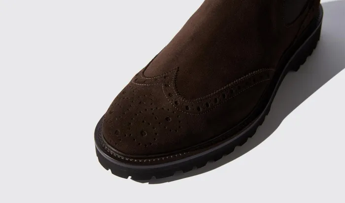 Scarosso Chelsea Boots Keith Brown Suede Brown Suede 8211 Men