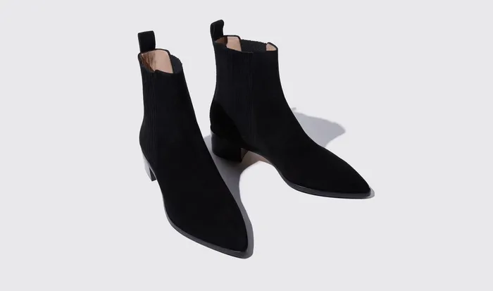 Scarosso Chelsea Boots Olivia Nera Scamosciata Black 8211 Suede 8211 Women