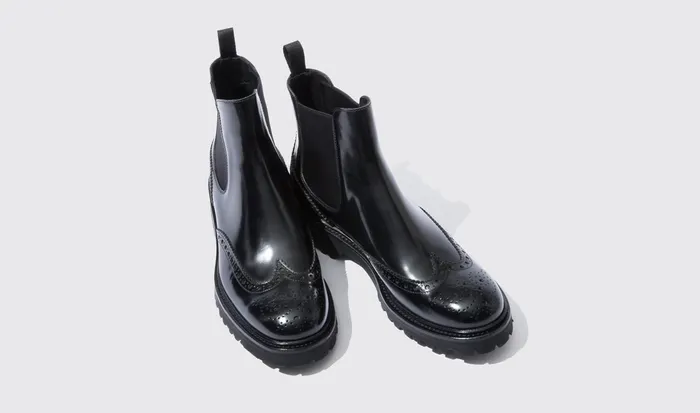 Scarosso Chelsea Boots Poppy Black Black 8211 Polished Calf 8211 Women