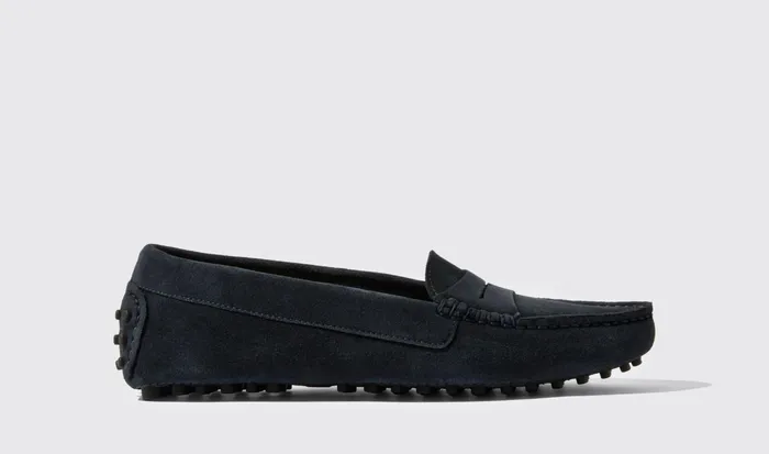 Scarosso Driving Shoes Ashley Blue Suede Blue 8211 Suede 8211 Women