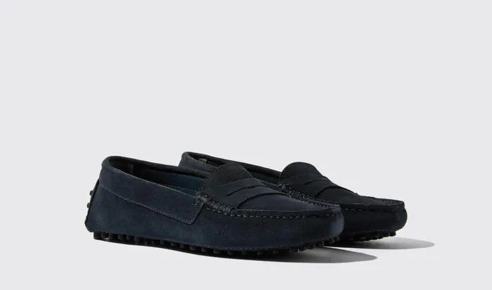 Scarosso Driving Shoes Ashley Blue Suede Blue 8211 Suede 8211 Women