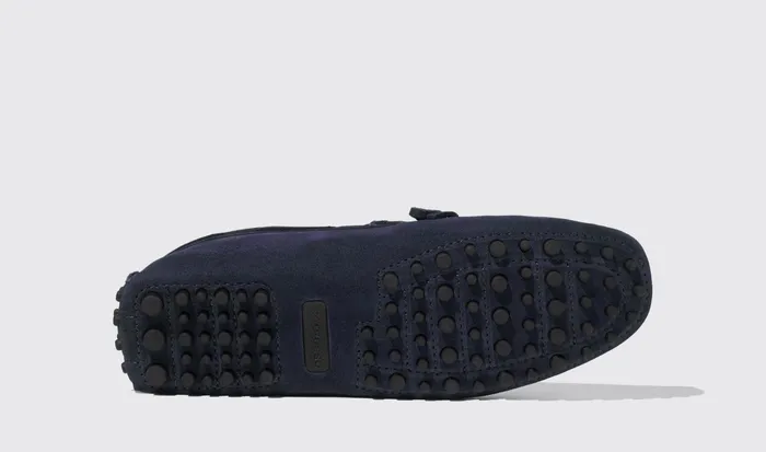 Scarosso Driving Shoes James Blue Suede Blue 8211 Suede 8211 Men