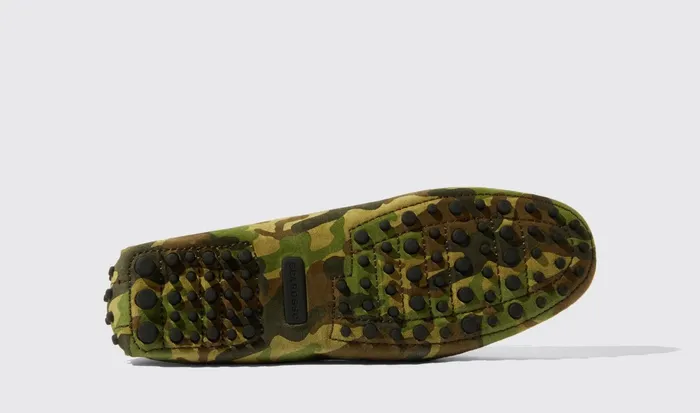 Scarosso Driving Shoes James Camo Suede Camo 8211 Suede 8211 Men