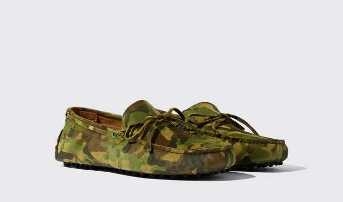 Scarosso Driving Shoes James Camo Suede Camo 8211 Suede 8211 Men