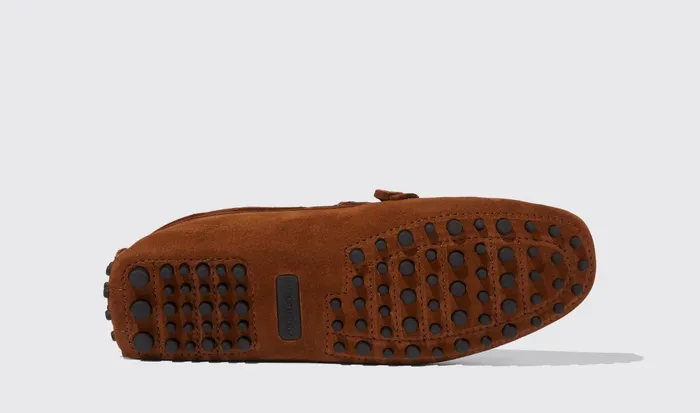 Scarosso Driving Shoes James Cigar Suede Brown 8211 Suede 8211 Men