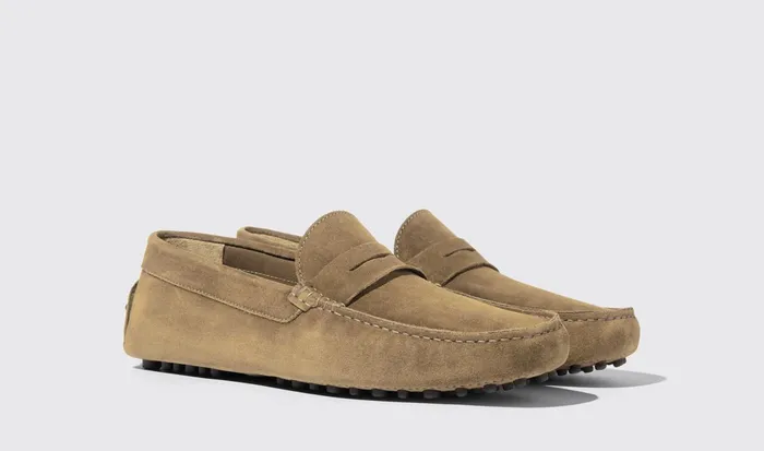 Scarosso Driving Shoes Michael Beige Suede Beige 8211 Suede 8211 Men