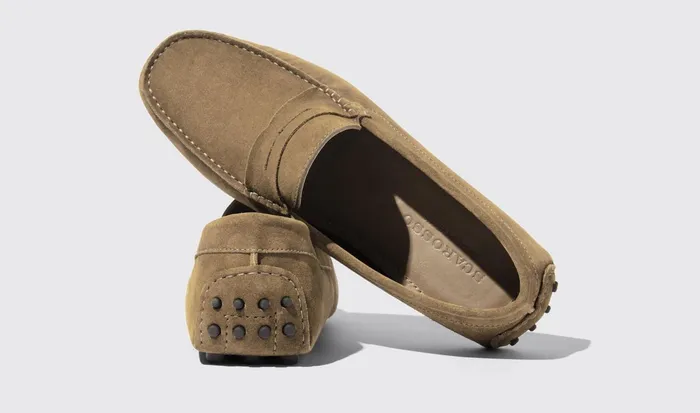 Scarosso Driving Shoes Michael Beige Suede Beige 8211 Suede 8211 Men