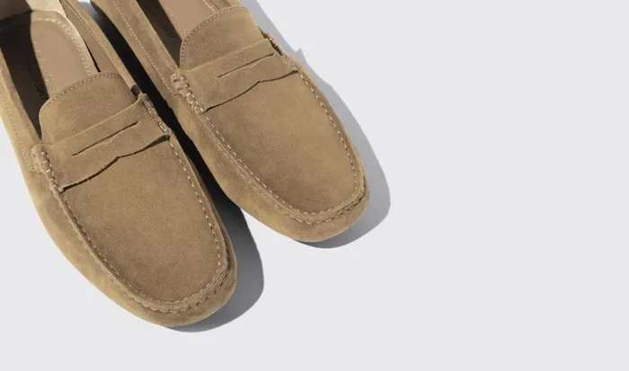 Scarosso Driving Shoes Michael Beige Suede Beige 8211 Suede 8211 Men