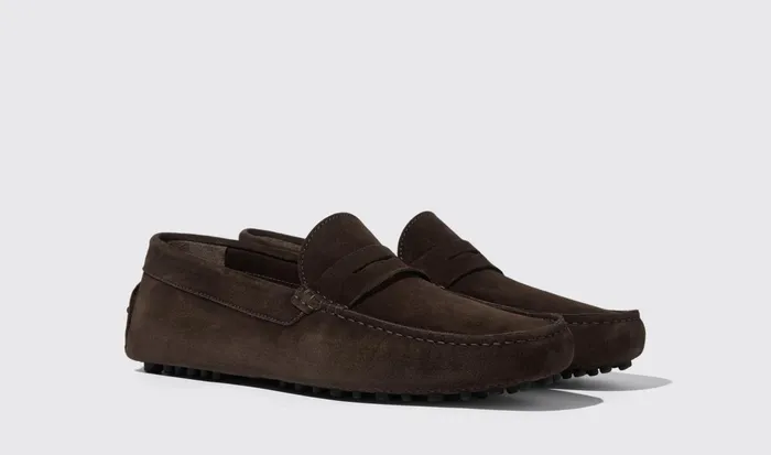 Scarosso Driving Shoes Michael Brown Suede Dark Brown 8211 Suede 8211 Men