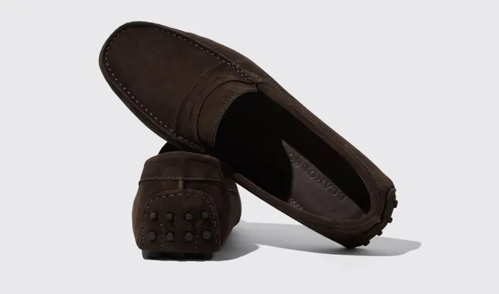 Scarosso Driving Shoes Michael Brown Suede Dark Brown 8211 Suede 8211 Men