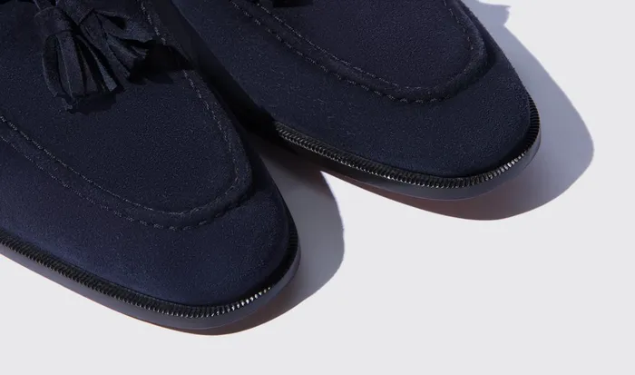 Scarosso Loafers Duccio Abisso Scamosciato Leggero Dark Blue Suede 8211 Men