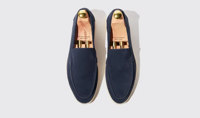 Scarosso Loafers Ludovico Blu Scamosciato Blue 8211 Suede 8211 Men