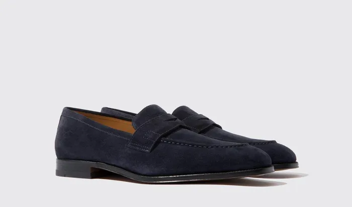 Scarosso Loafers Raimondo Abisso Scamosciato Dark Blue Suede 8211 Men