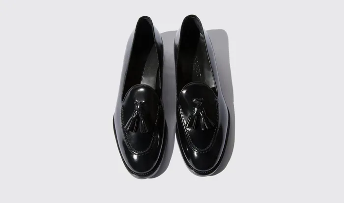 Scarosso Loafers Sienna Black Bright Black 8211 Polished Calf 8211 Women