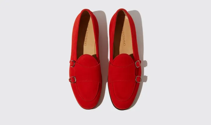 Scarosso Loafers Virginia Rossa Scamosciata Red 8211 Suede Leather 8211 Women