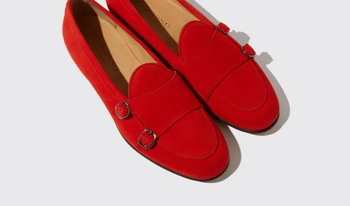 Scarosso Loafers Virginia Rossa Scamosciata Red 8211 Suede Leather 8211 Women
