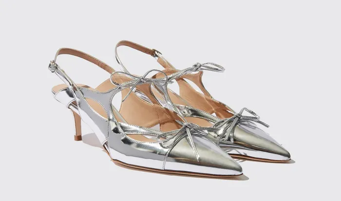 Scarosso Pumps Cinderella Silver 8211 Laminated Calf 8211 Women