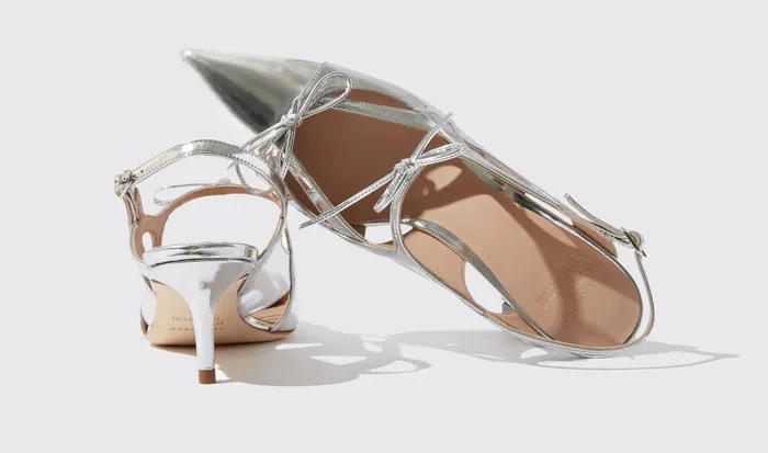 Scarosso Pumps Cinderella Silver 8211 Laminated Calf 8211 Women