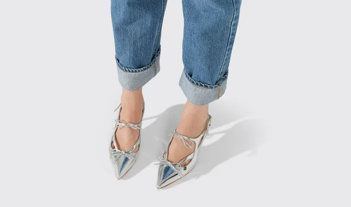 Scarosso Pumps Cinderella Silver 8211 Laminated Calf 8211 Women