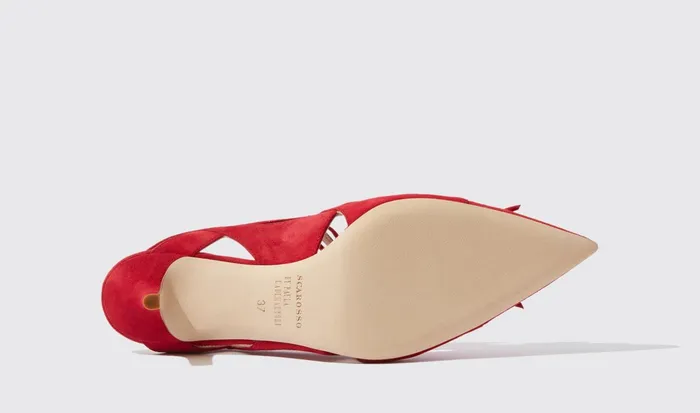 Scarosso Pumps Kiss Red 8211 Suede 8211 Women
