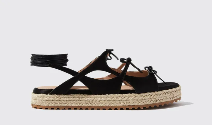 Scarosso Sandals Night Black 8211 Silk 8211 Women