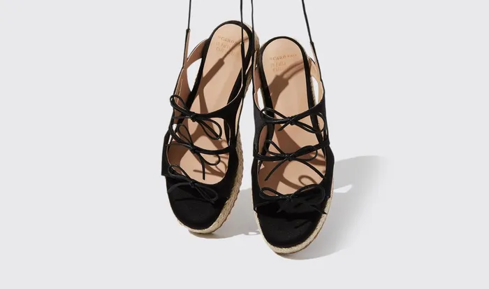 Scarosso Sandals Night Black 8211 Silk 8211 Women