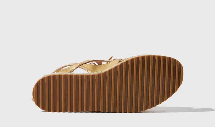 Scarosso Sandals Shimmer Gold 8211 Laminated Calf 8211 Women
