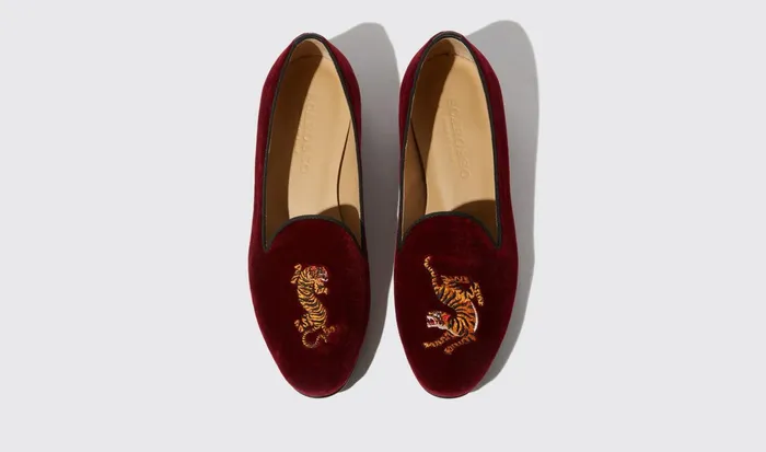 Scarosso Slippers Becky Burgundy Velvet Burgundy 8211 Velvet 8211 Women