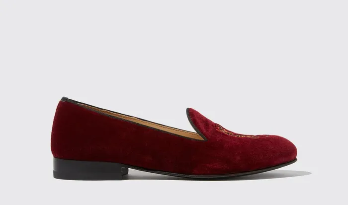 Scarosso Slippers Becky Burgundy Velvet Burgundy 8211 Velvet 8211 Women