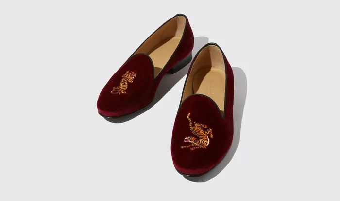 Scarosso Slippers Becky Burgundy Velvet Burgundy 8211 Velvet 8211 Women