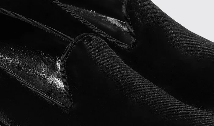 Scarosso Slippers GEORGE BLACK VELVET Black Velvet 8211 Men