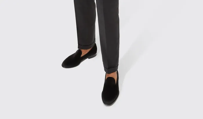 Scarosso Slippers GEORGE BLACK VELVET Black Velvet 8211 Men