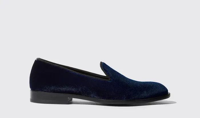 Scarosso Slippers GEORGE BLUE VELVET Blue Velvet 8211 Men