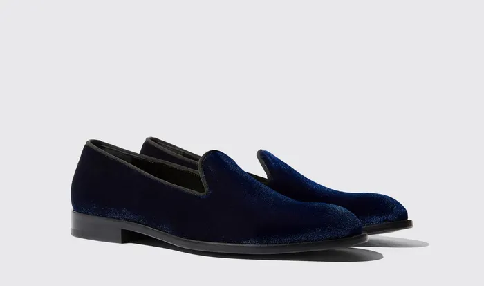 Scarosso Slippers GEORGE BLUE VELVET Blue Velvet 8211 Men