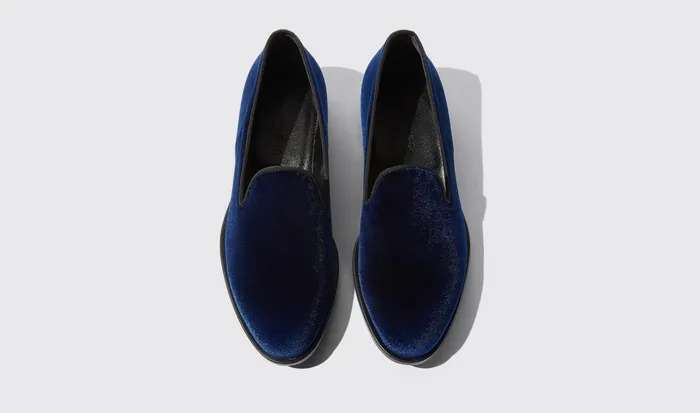 Scarosso Slippers GEORGE BLUE VELVET Blue Velvet 8211 Men