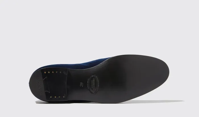Scarosso Slippers Jay Blue Velvet Blue 8211 Velvet 8211 Men